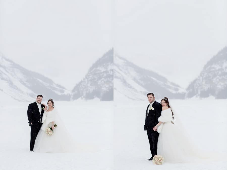 lake louise winter wedding photographers