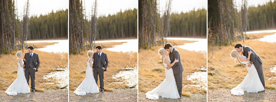 nordegg mountain wedding photographers bride & groom portraits at golden hour