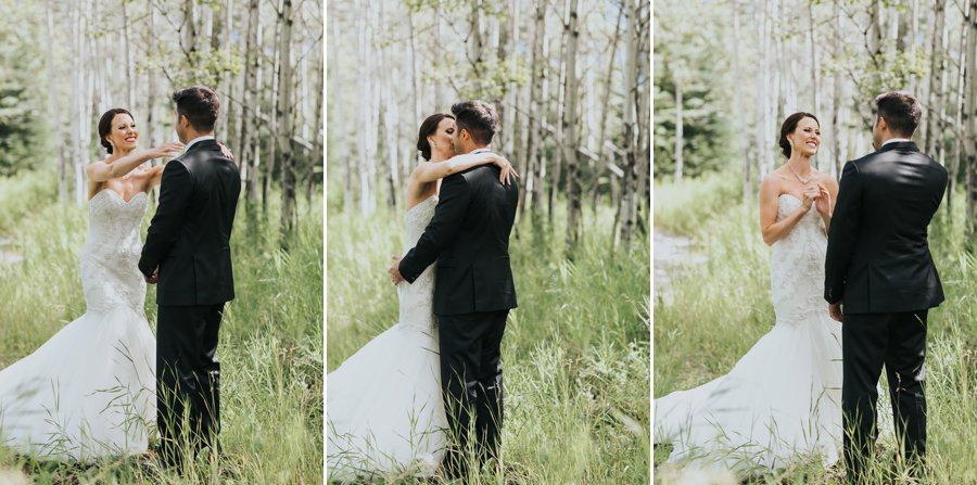 Canmore wedding first look