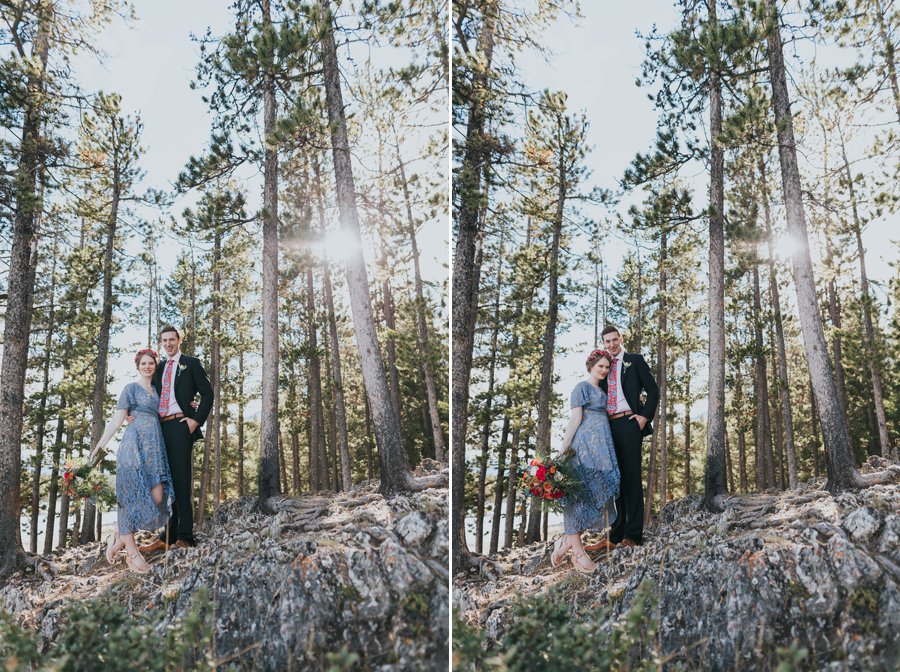 Banff Lake Minnewanka wedding photography