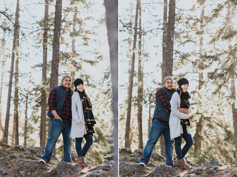 Vermilion Lakes couples photos in autumn