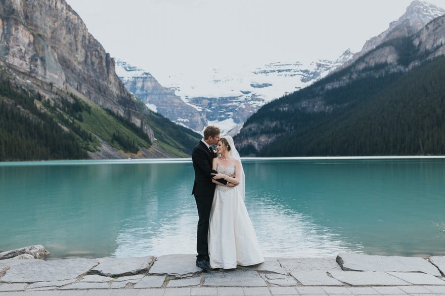 Intimate Chateau Lake Louise wedding portraits