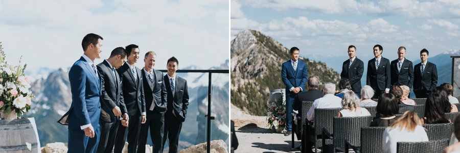Kicking Horse mountain wedding outdoor ceremony