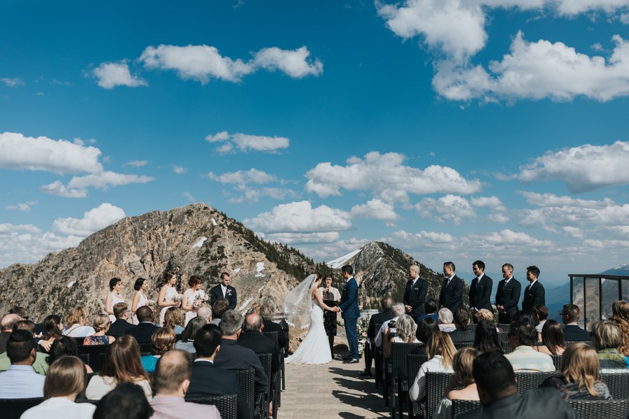 Kicking Horse mountain wedding outdoor ceremony