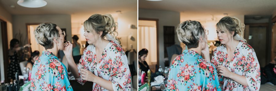 Canmore Wedding bride getting ready