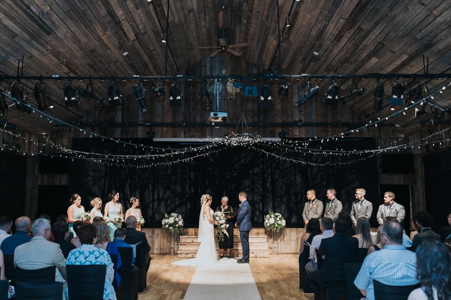 Cornerstone Theatre Canmore Wedding indoor ceremony