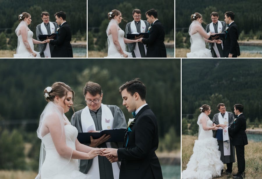 canmore quarry lake wedding ceremony