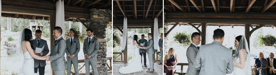 Cascade Gardens Banff intimate wedding ceremony