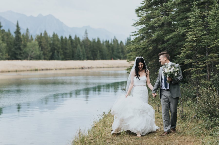 Two Jack Lake South wedding photos