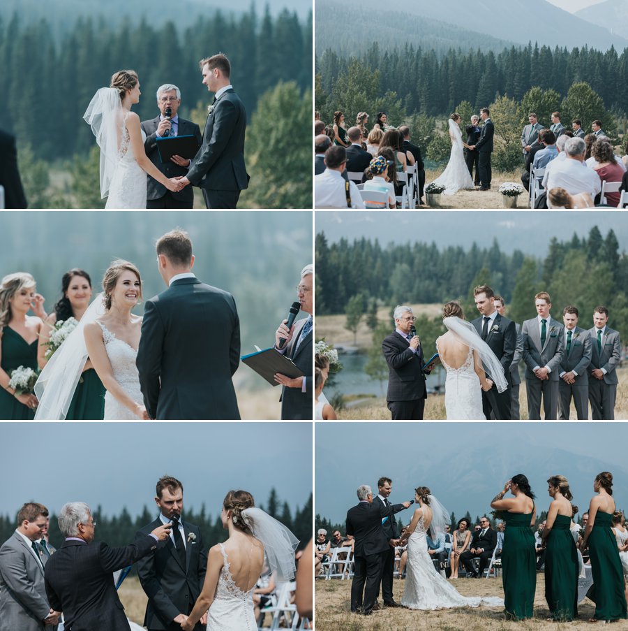 Quarry Lake wedding ceremony canmore