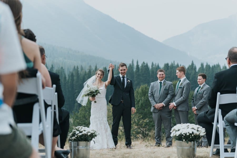Quarry Lake wedding ceremony canmore