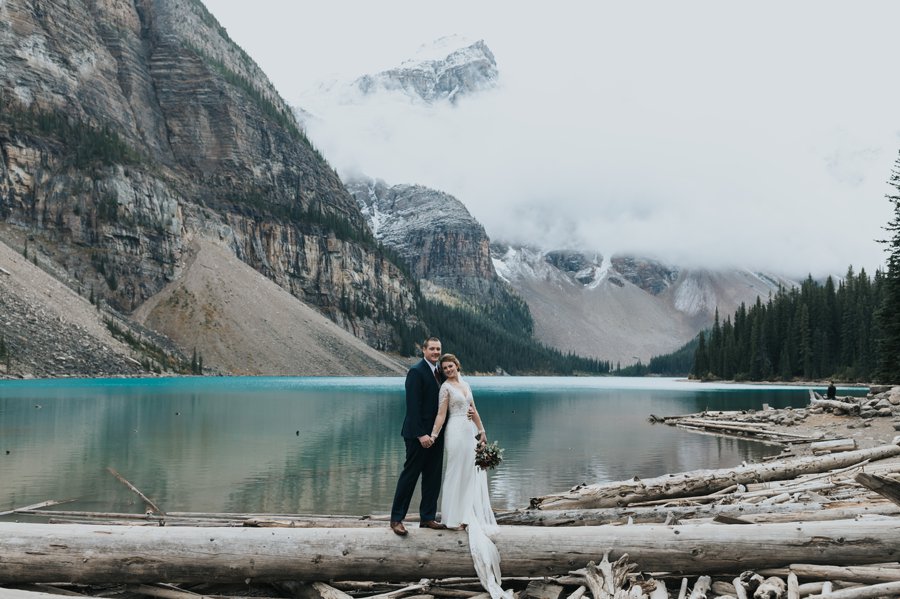 Moraine Lake elopement wedding photography
