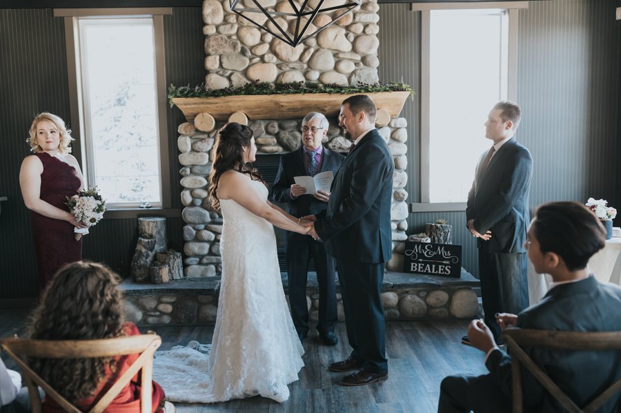 Creekside Villa wedding ceremony Canmore