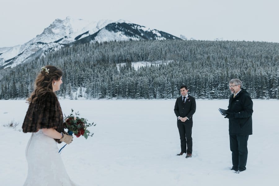 Two Jack Lake Winter elopement