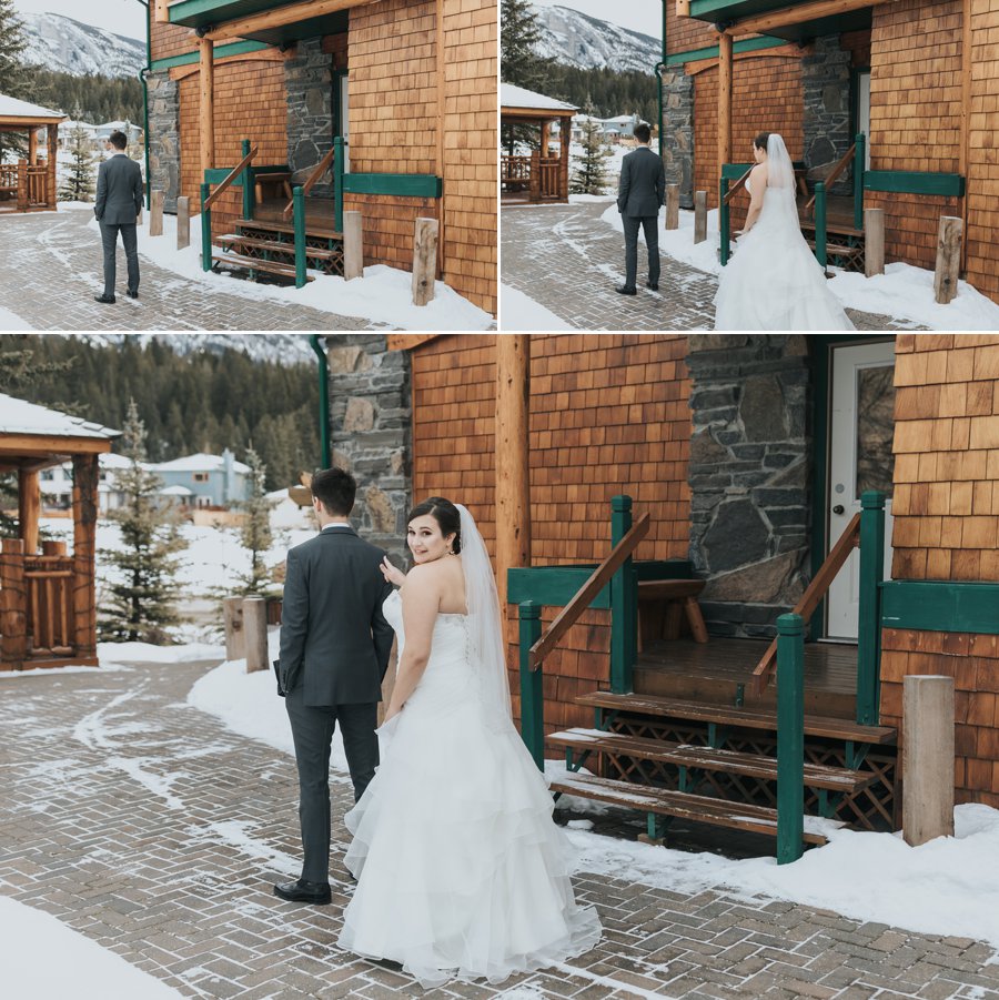 A Bear and Bison Inn wedding first look