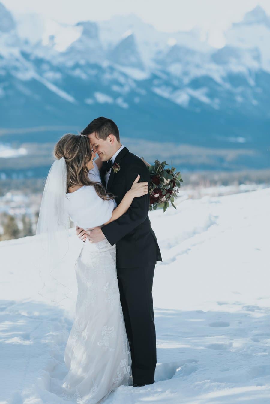 Canmore winter wedding photography