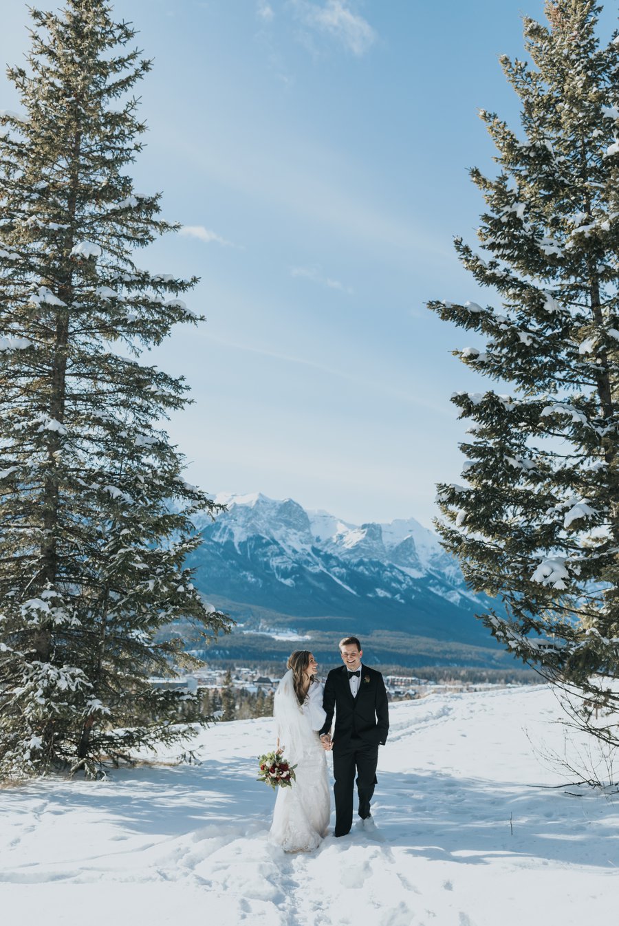 Canmore winter wedding photography