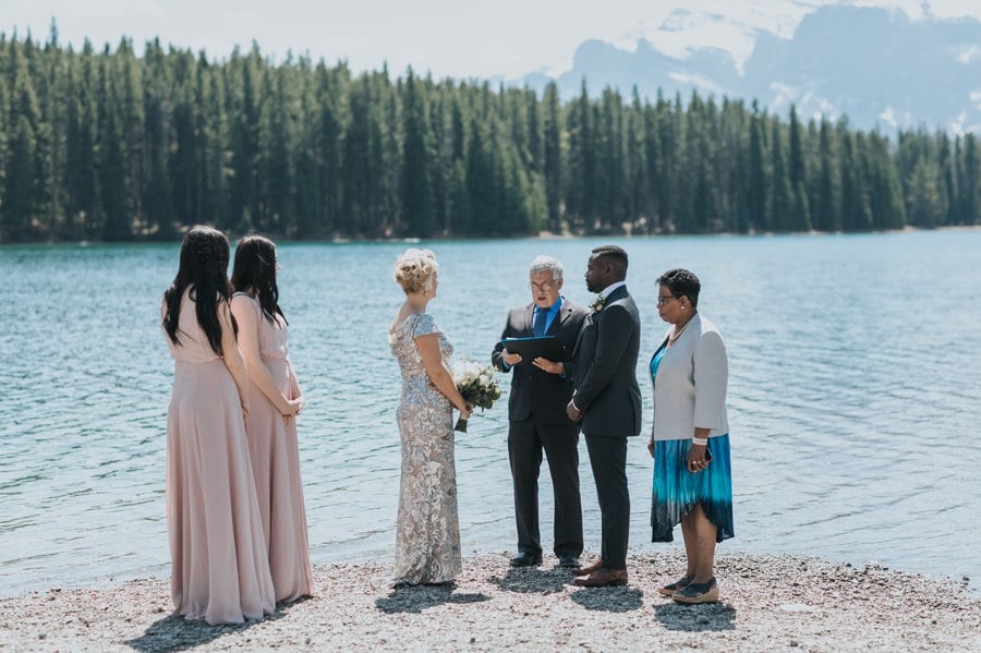Banff outdoor elopement ceremony