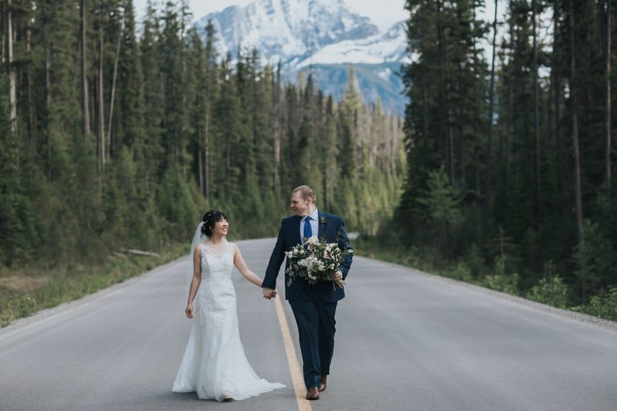 emerald lake lodge intimate wedding in the road