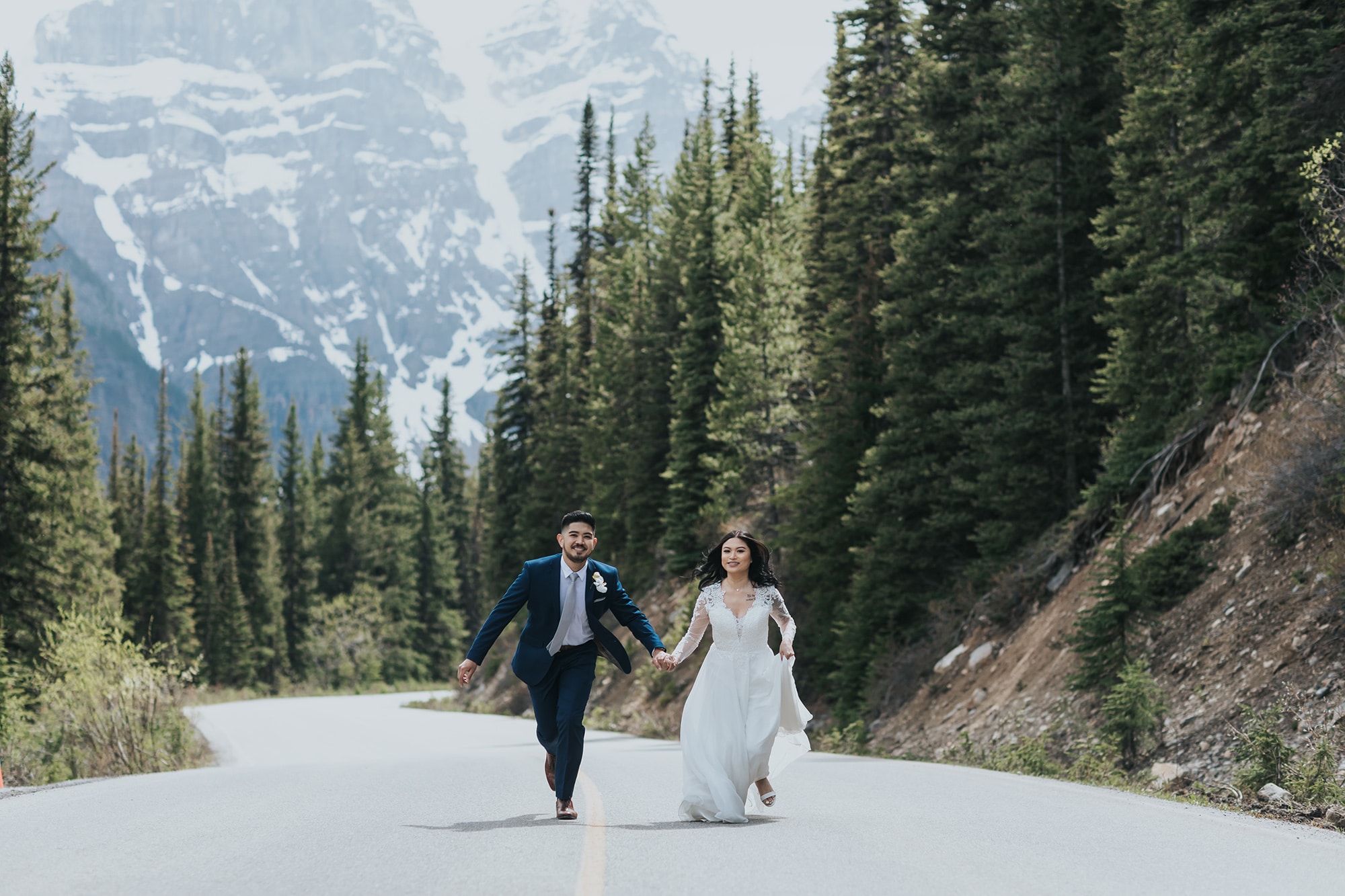 running to the mountains to get married!