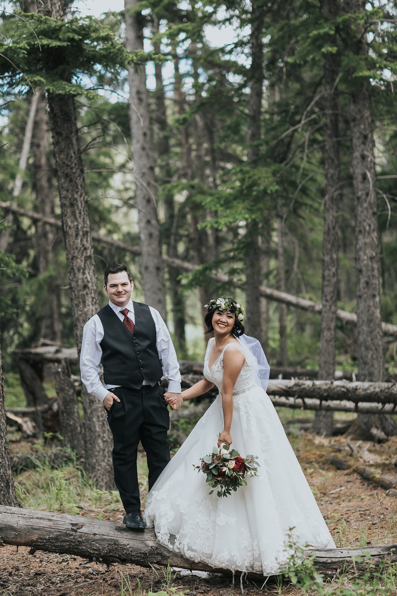 banff woodland wedding photography