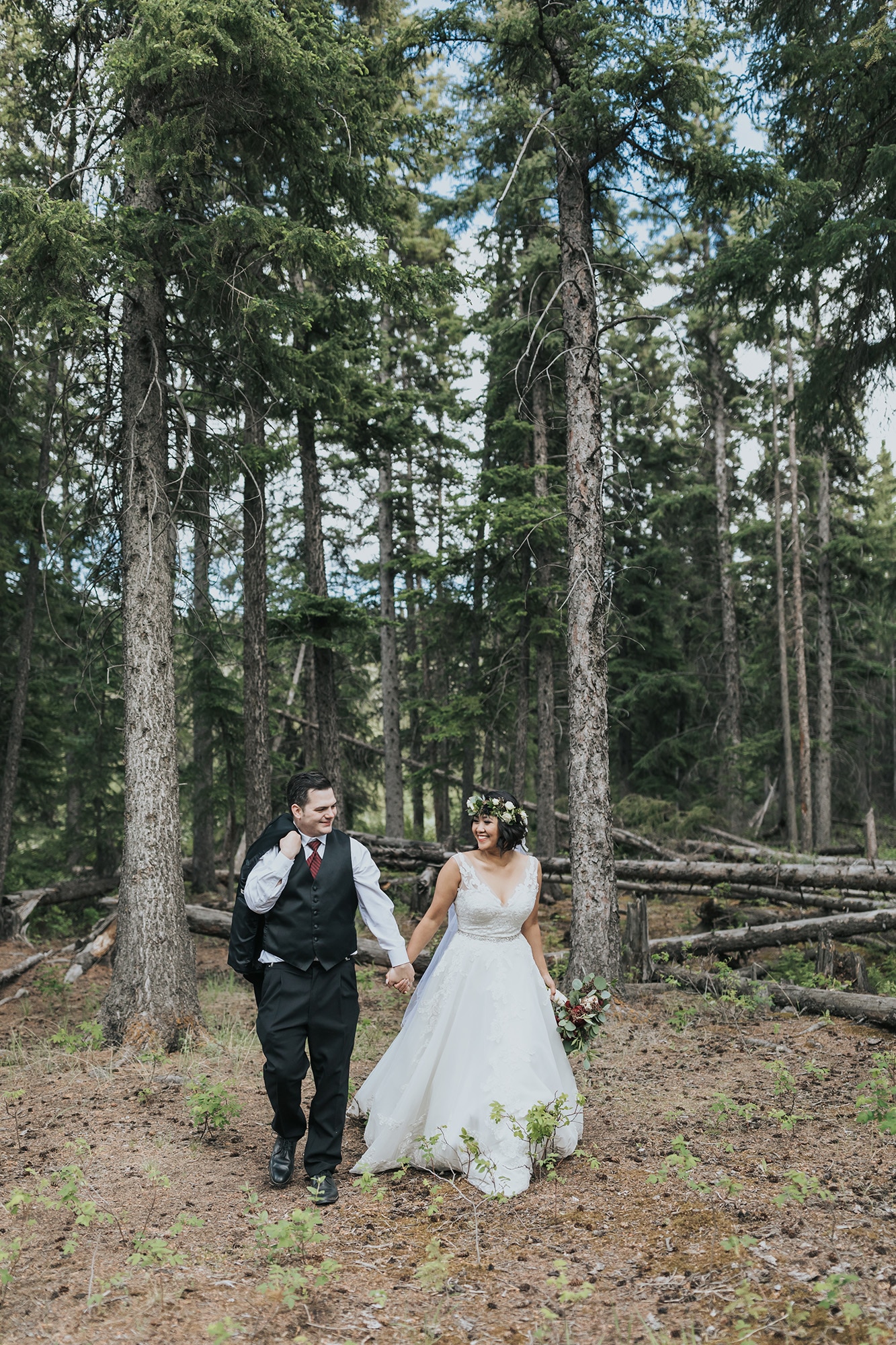 banff woodland wedding photography
