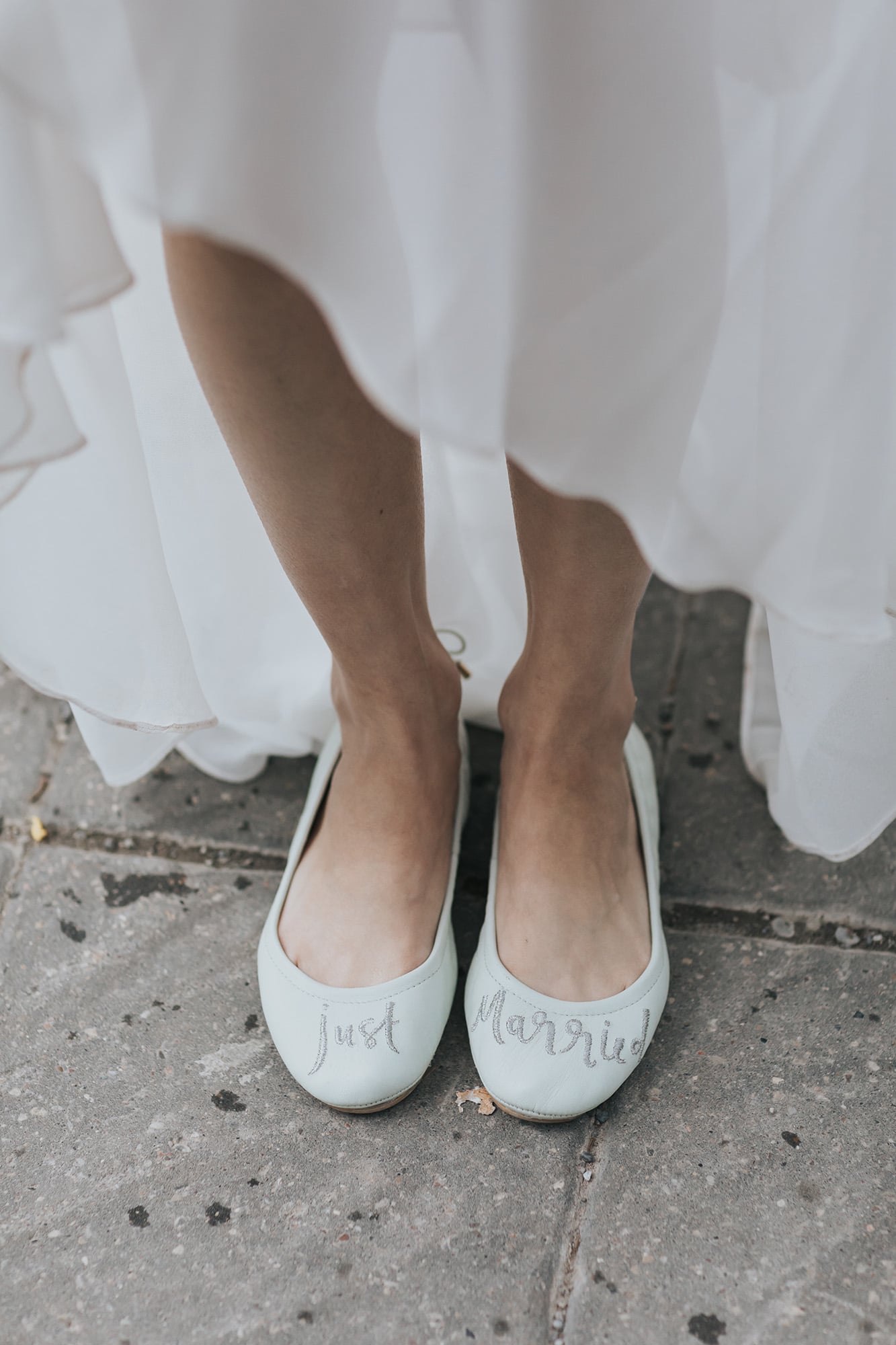 Lake Louise Summer Elopement just married shoes
