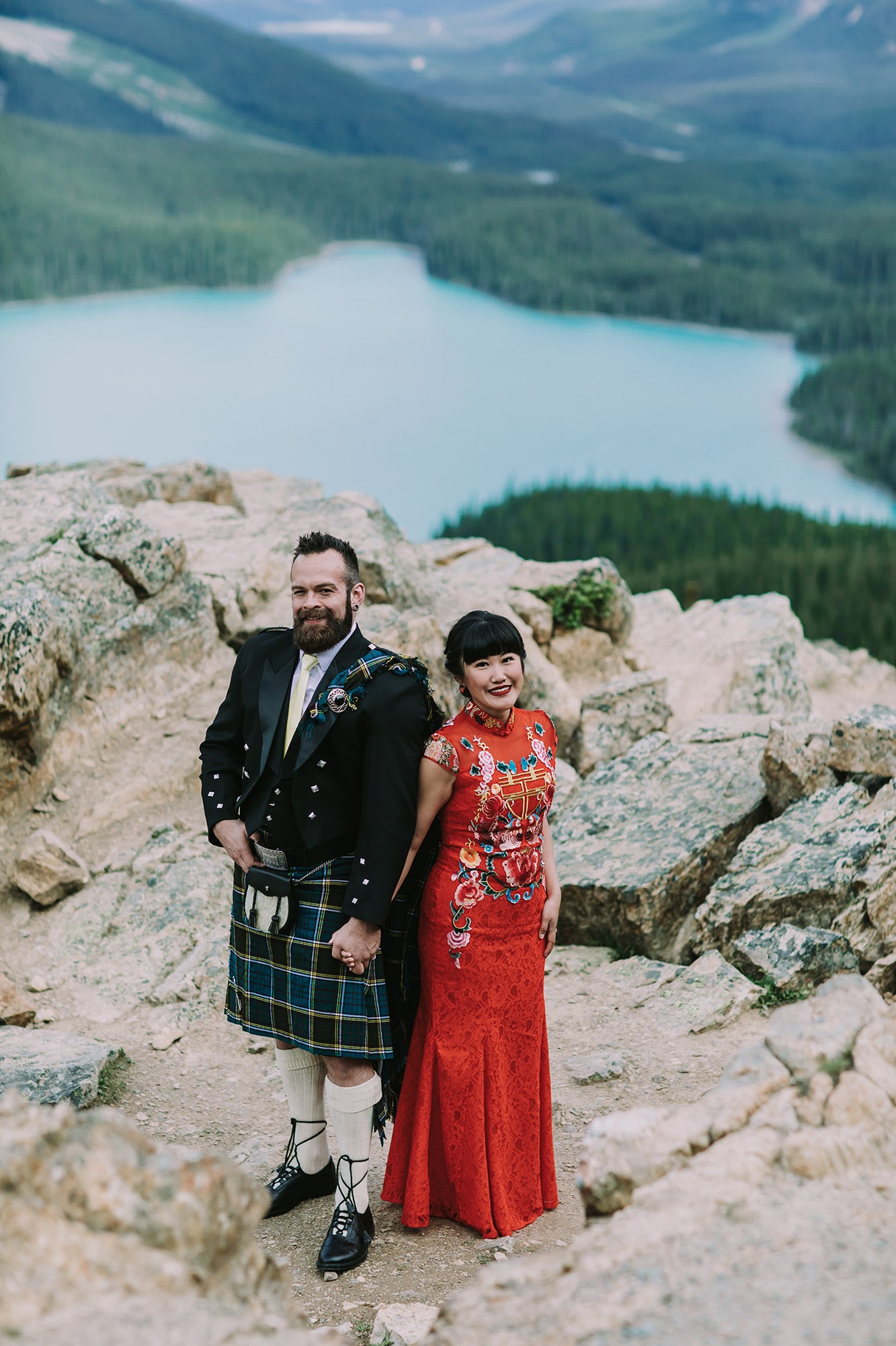 Peyto Lake elopement wedding Photographers