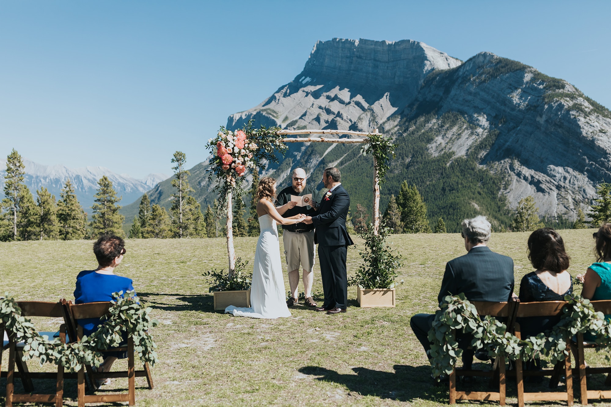 banff destination wedding tunnel mountain reservoir ceremony