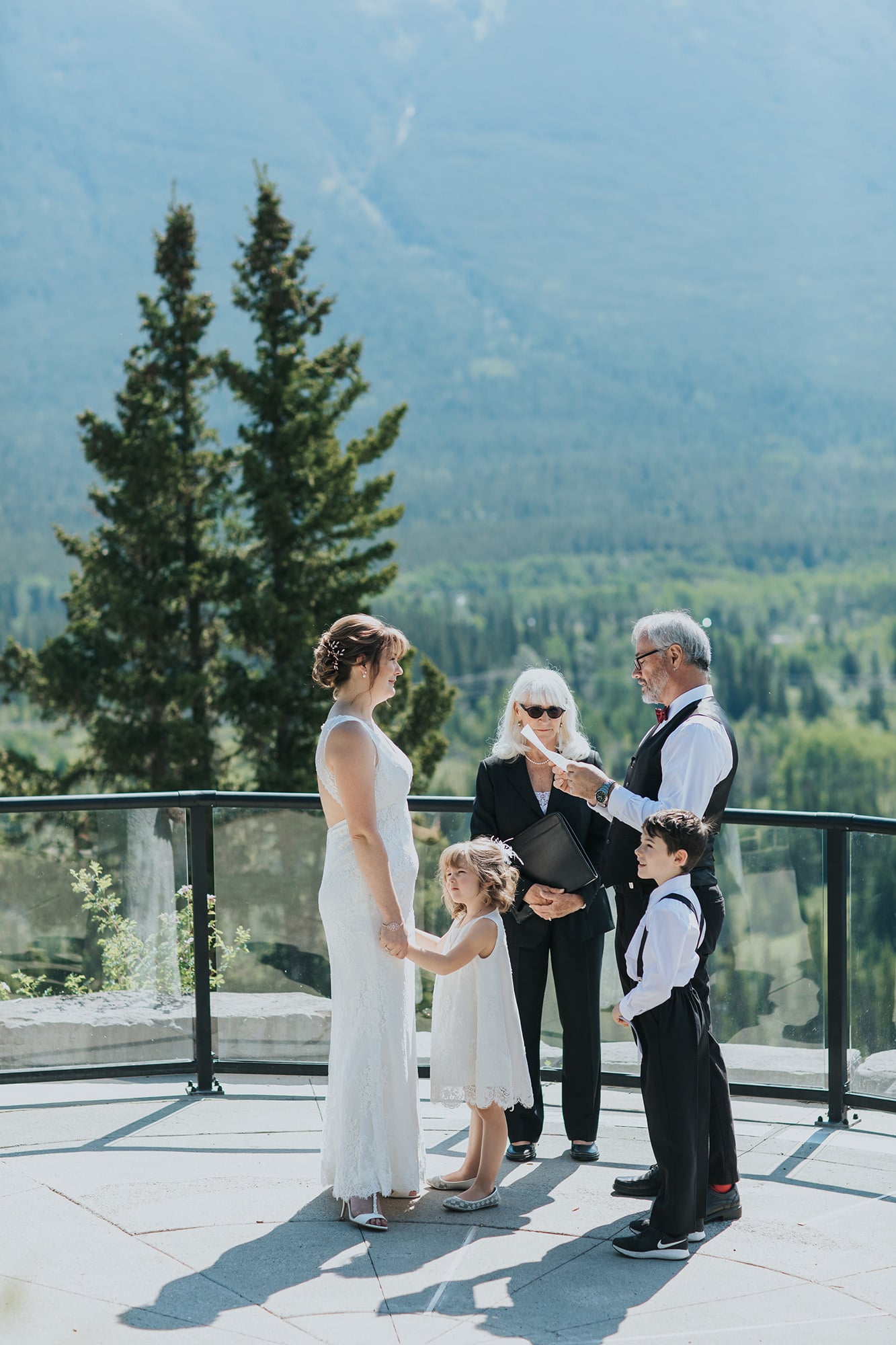 Kananaskis Mountain Lodge elopement lookout ceremony