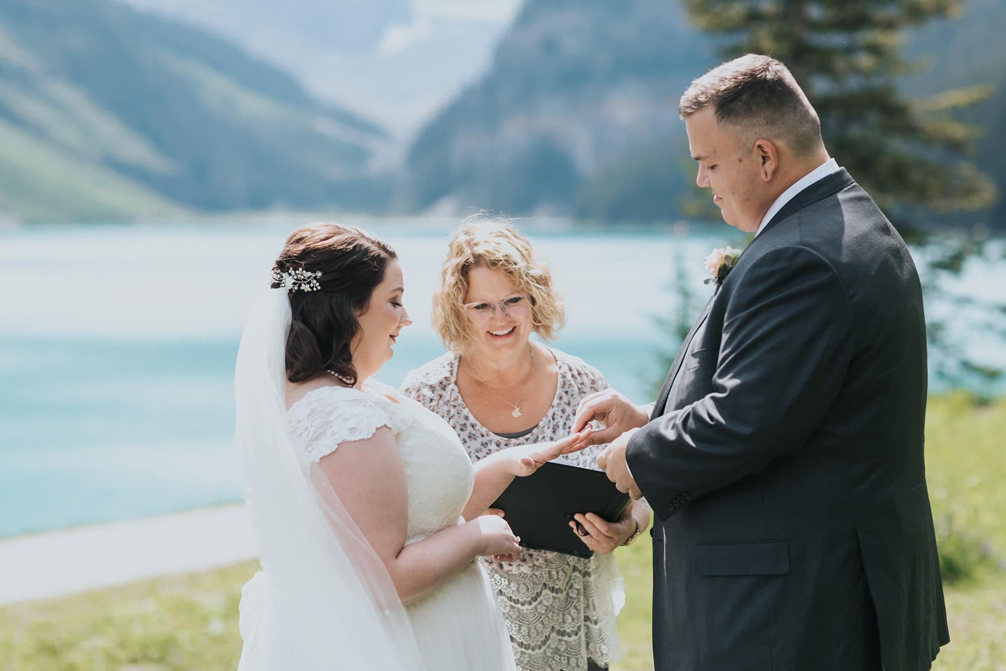 lake louise meadow wedding ceremony