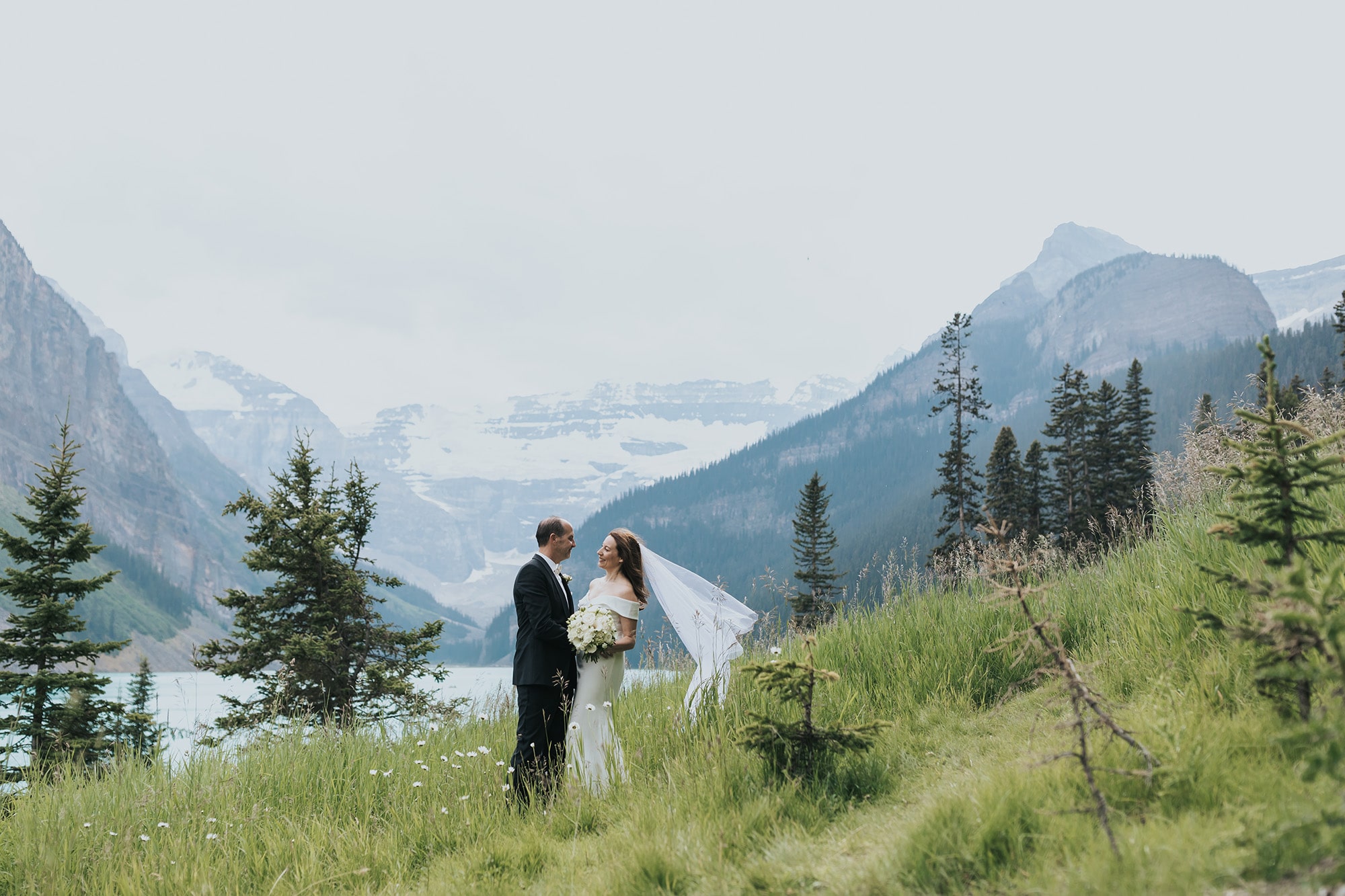 Elegant Fairmont Chateau Lake Louise wedding photographers