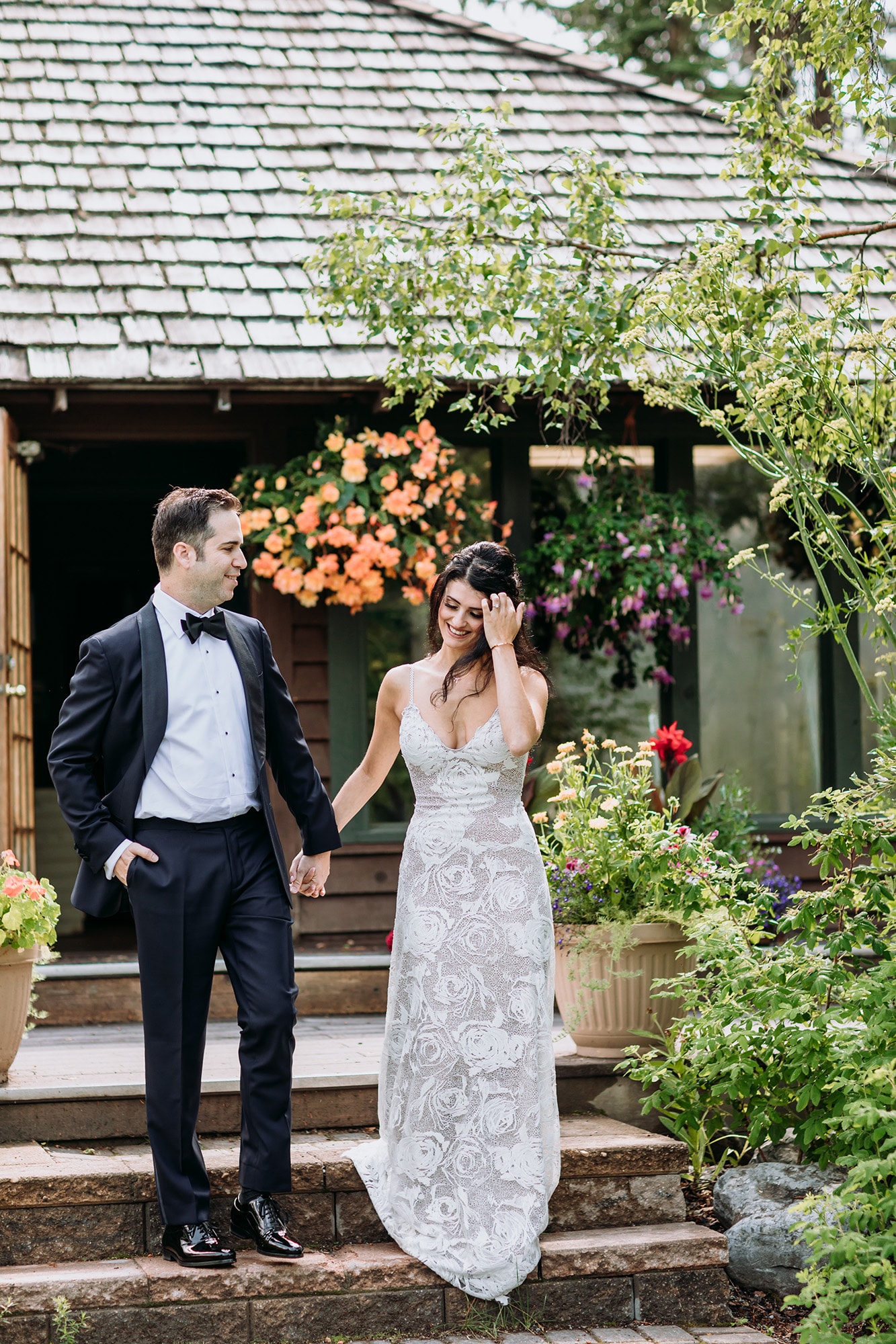 Emerald Lake Lodge wedding first look