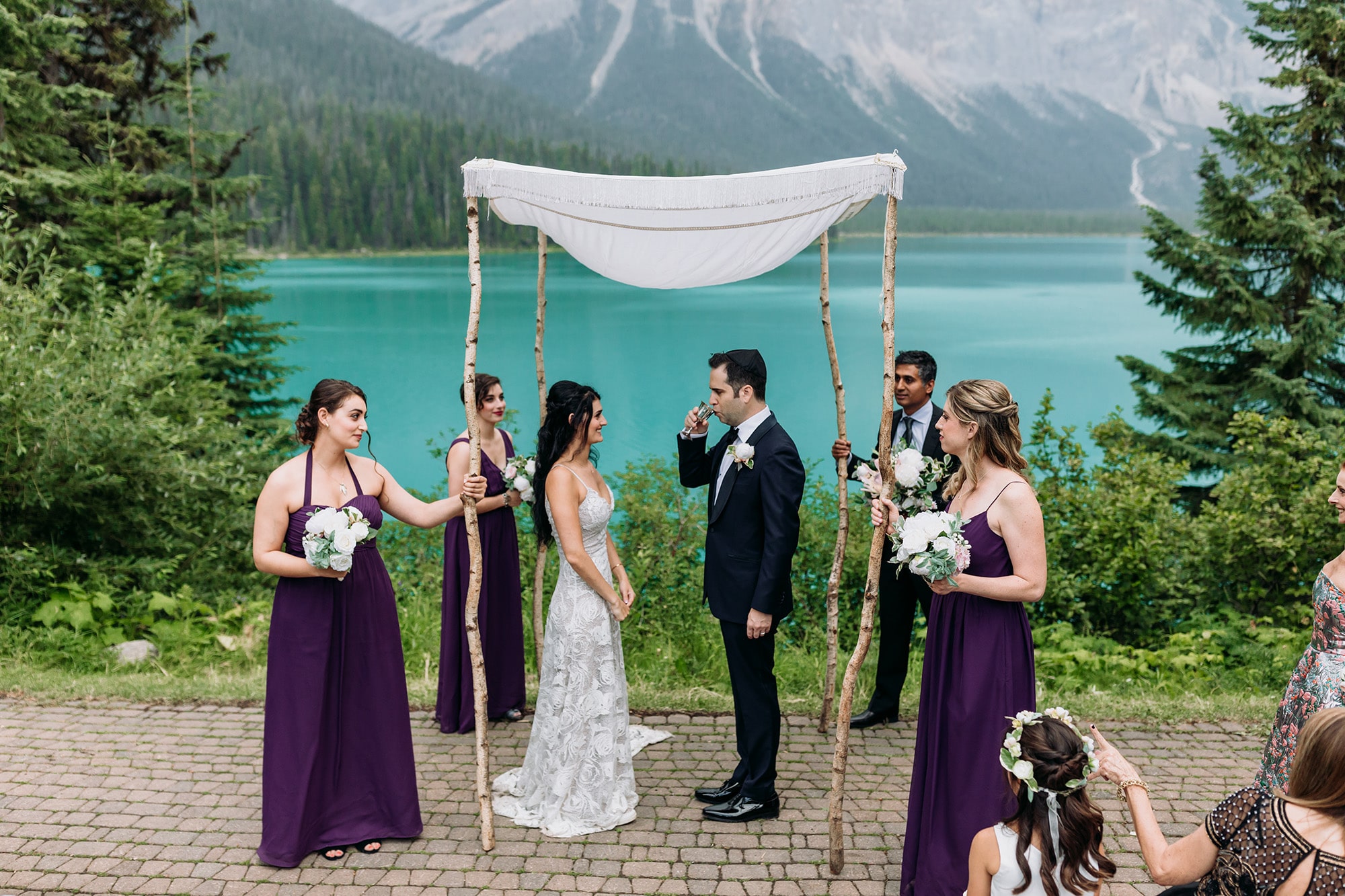 Emerald Lake Lodge Jewish wedding ceremony