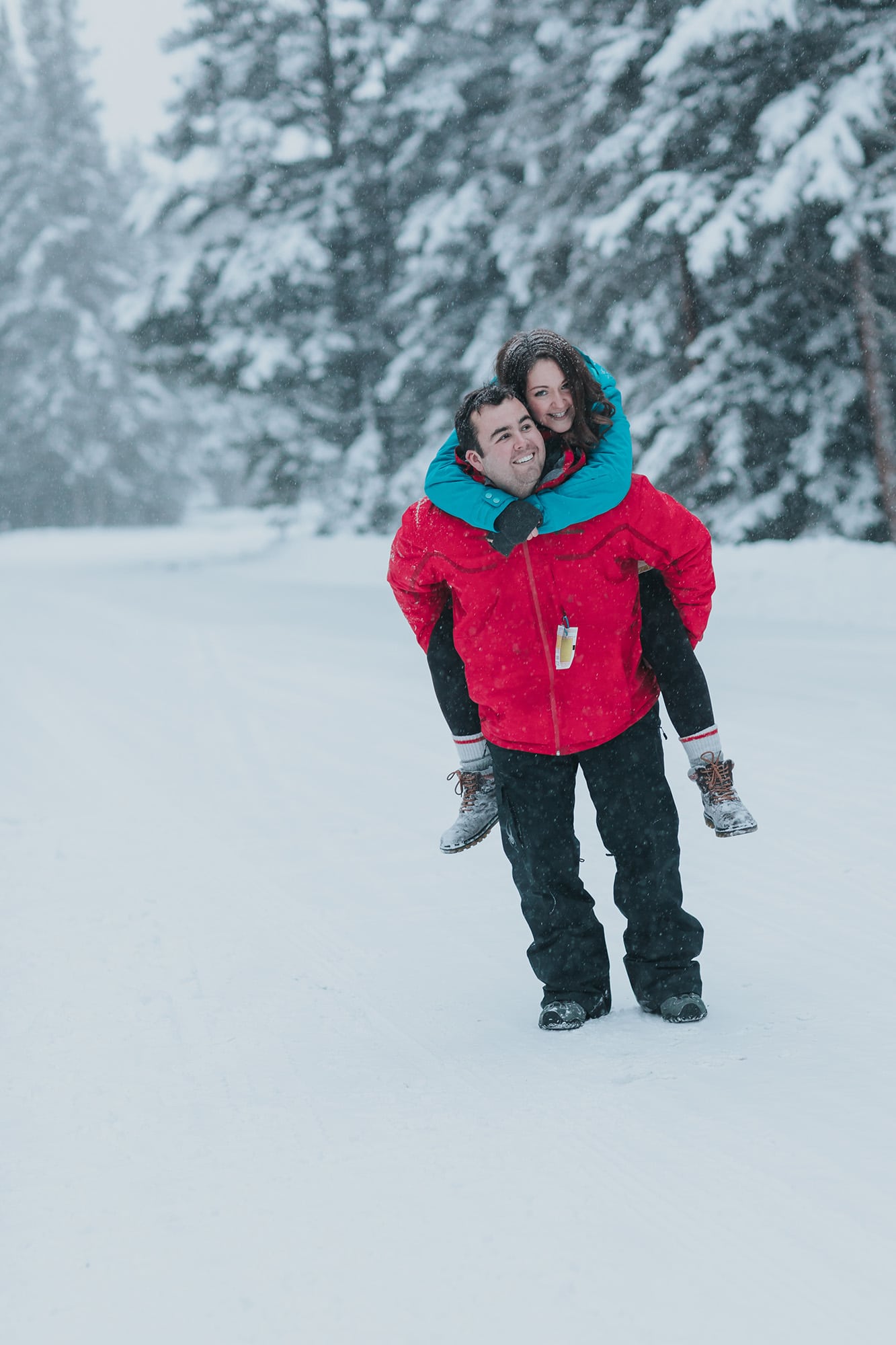 Banff snowy engagement photographer