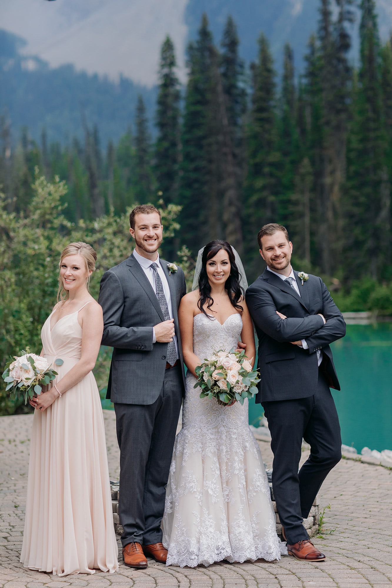 Emerald Lake Lodge Wedding Photos wedding party