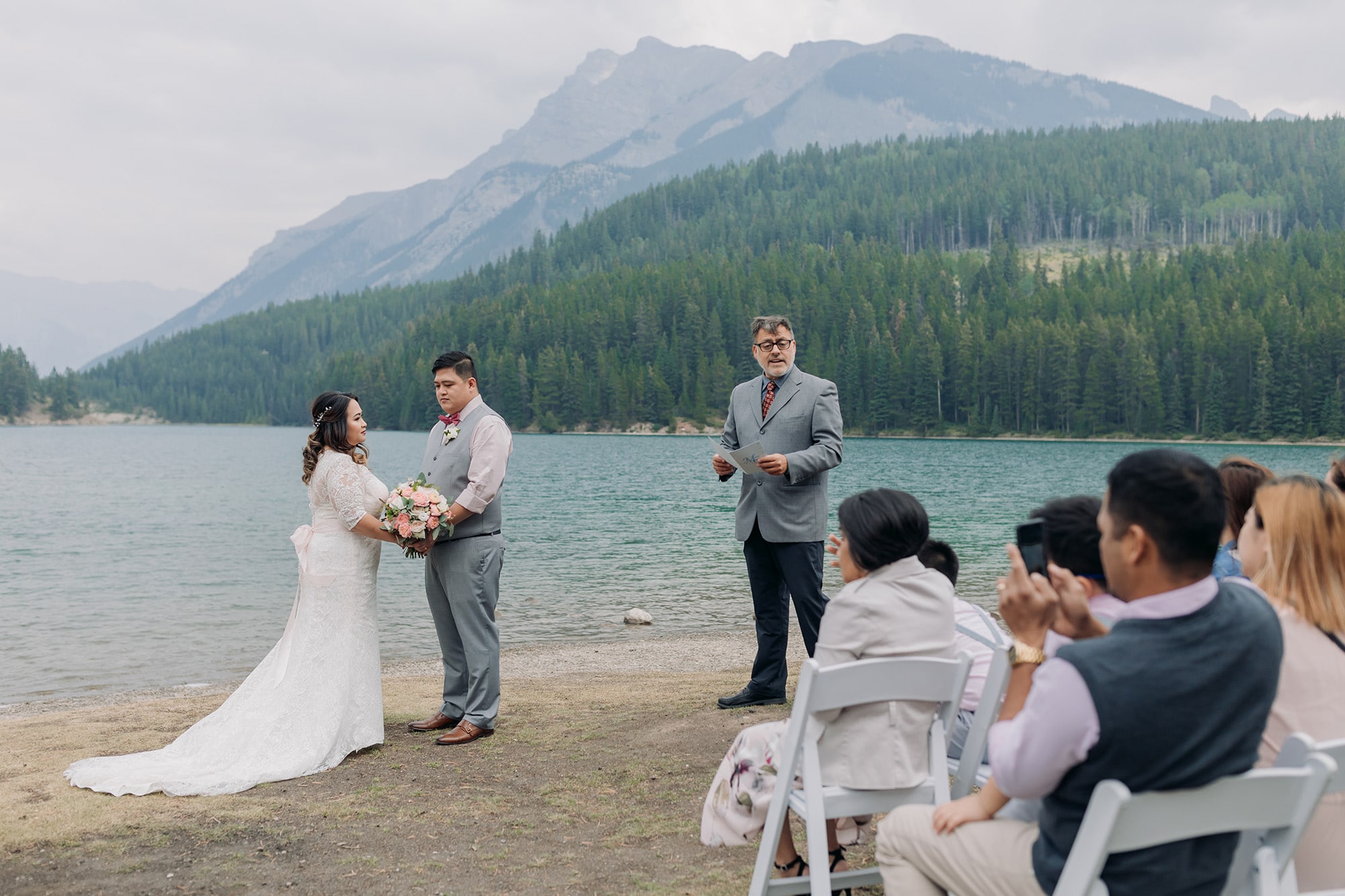 Two Jack Lake Wedding ceremony