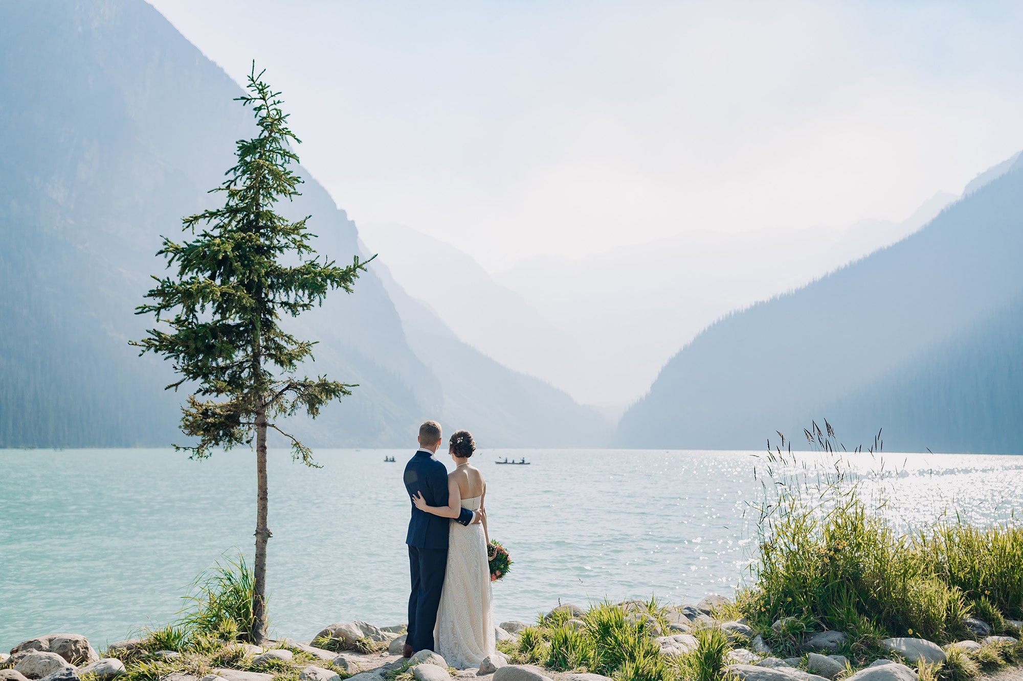 Lake Louise Outdoor wedding 