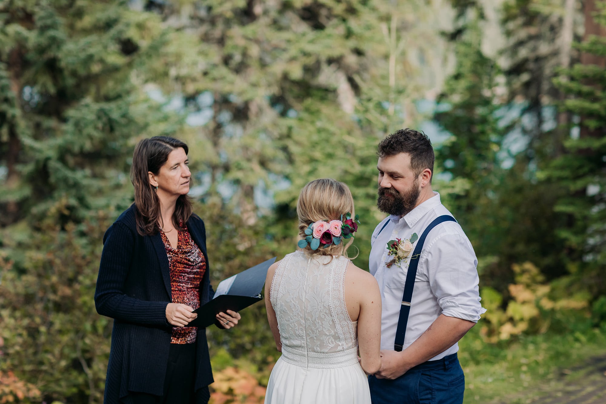 Emerald Lake Elopement Photographer viewpoint outdoor ceremony