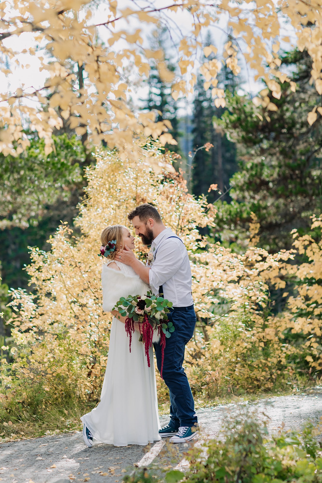 Emerald Lake Elopement Photographer fall wedding 