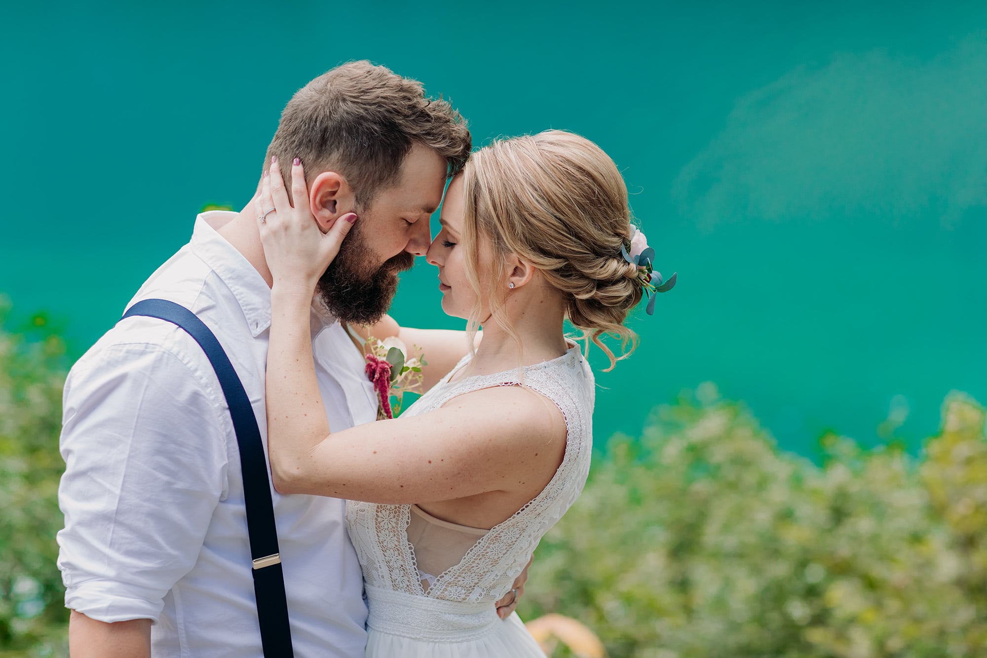 Emerald Lake Elopement Photographer fall wedding portraits