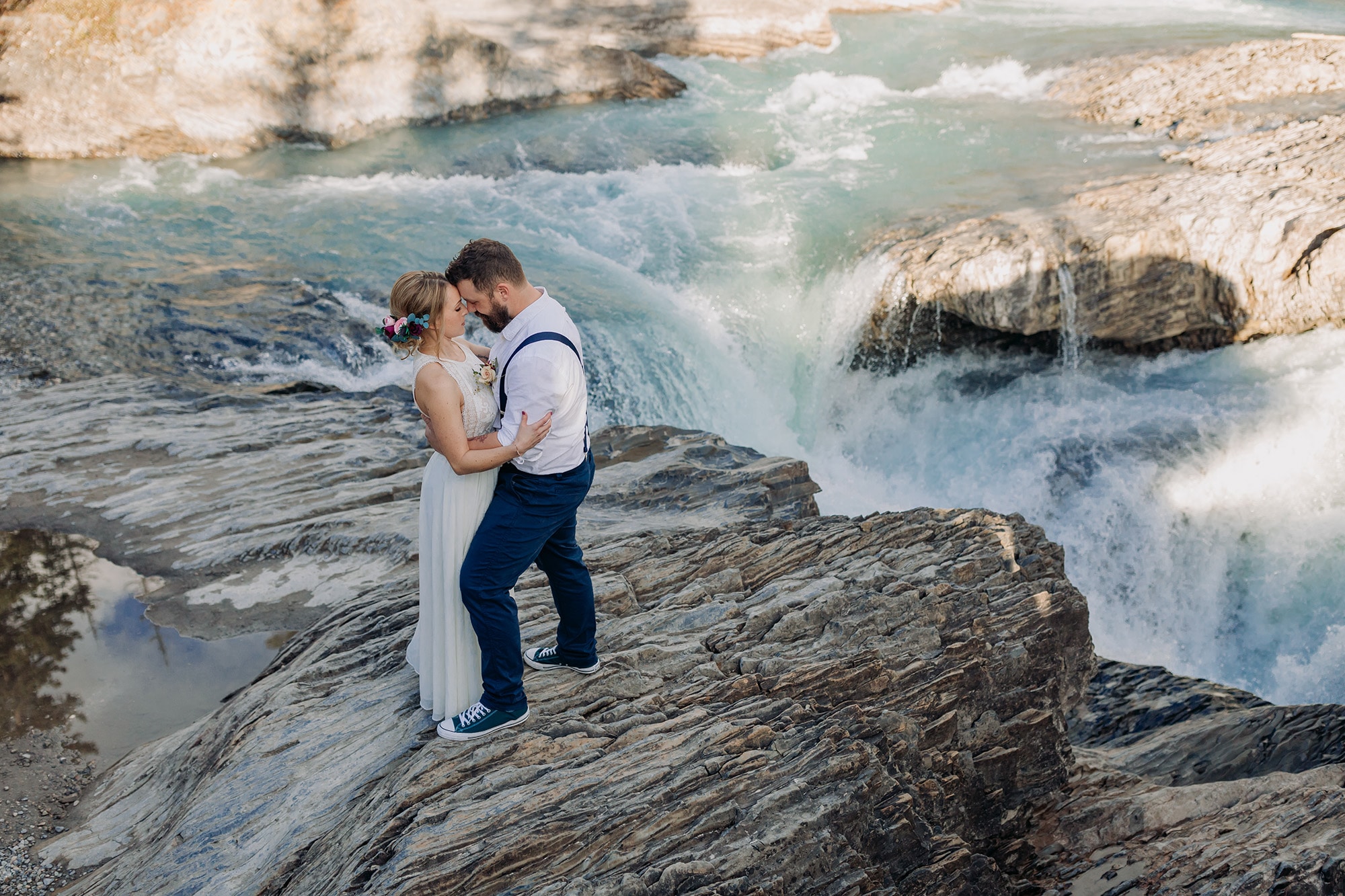 Emerald Lake Elopement Photographer natural bridge portraits bride groom