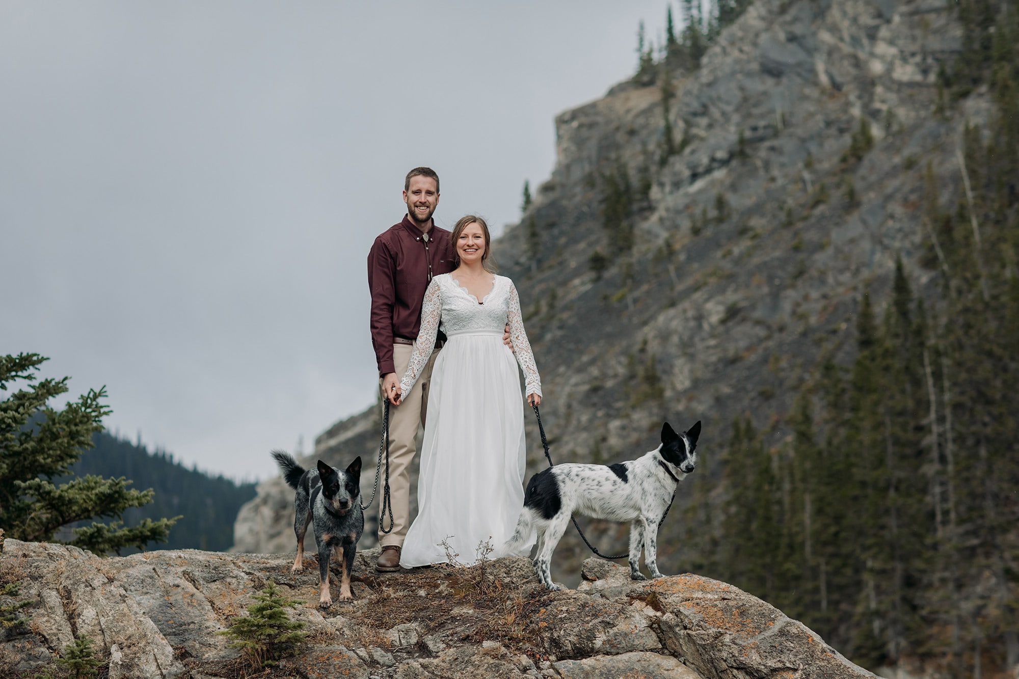 Canmore Elopement Planner photographer kananaskis bride groom photos snow
