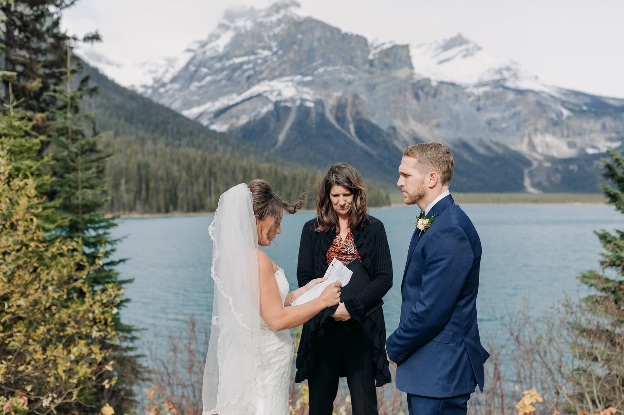 mountain elopement emerald lake lodge outdoor ceremony viewpoint