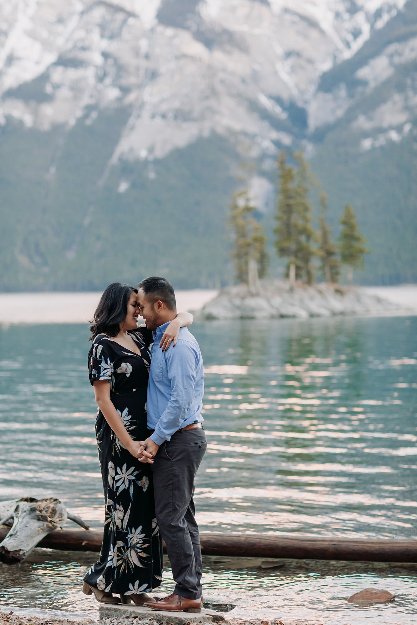Lake Minnewanka Banff Engagement photography