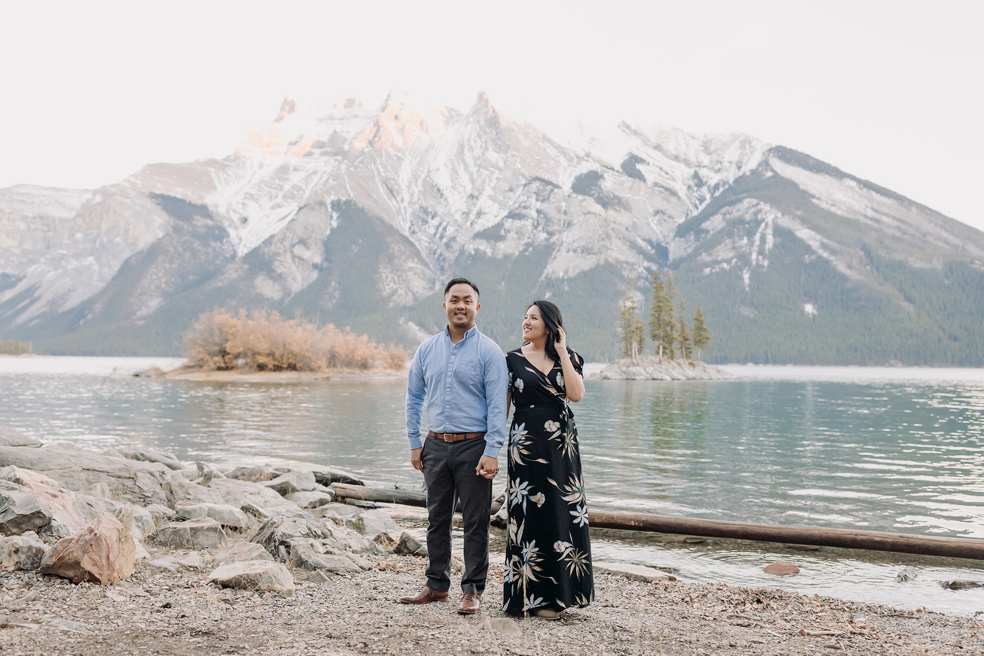 Lake Minnewanka Banff Engagement photography
