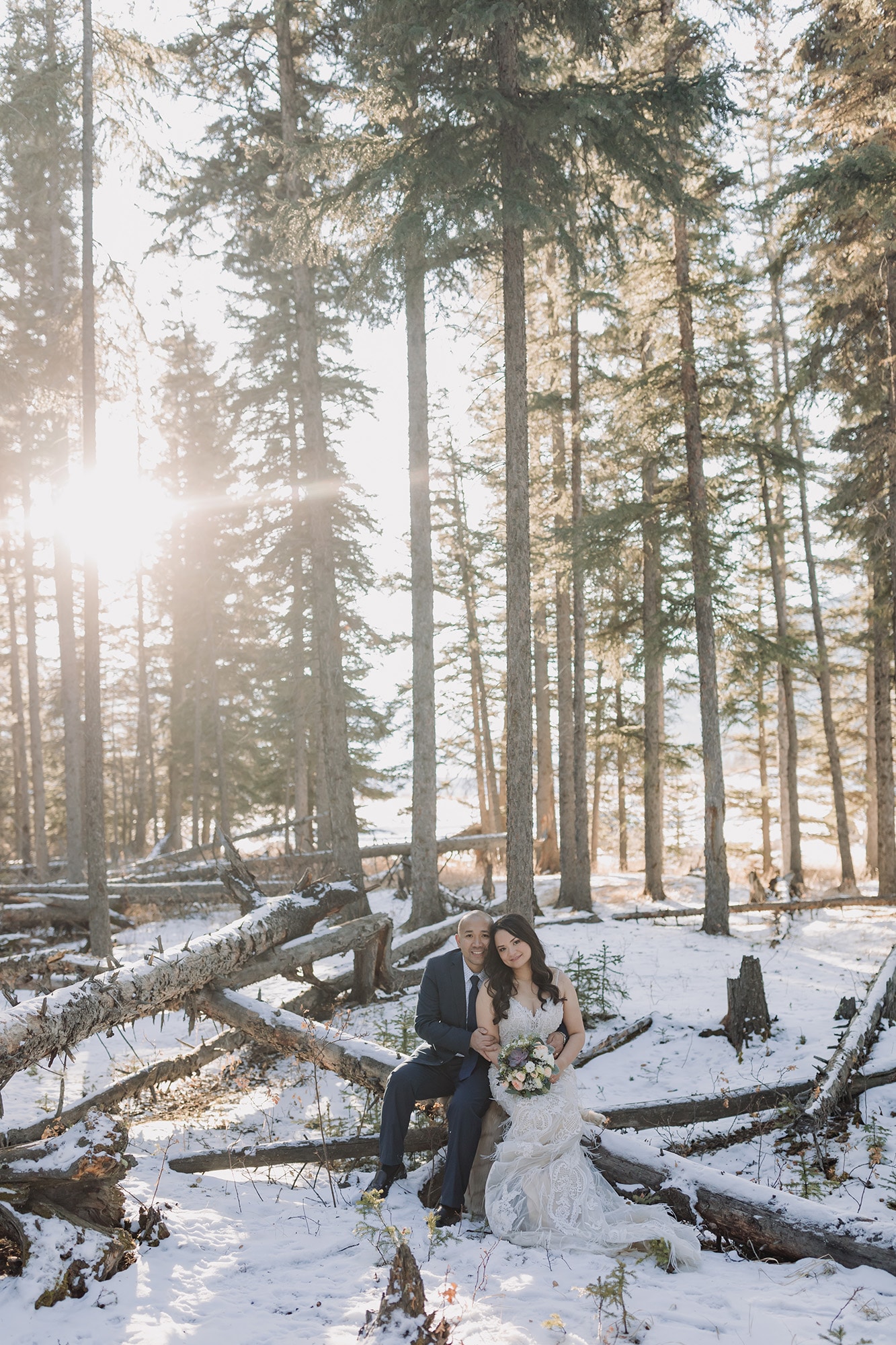 Banff Winter Elopement photographers
