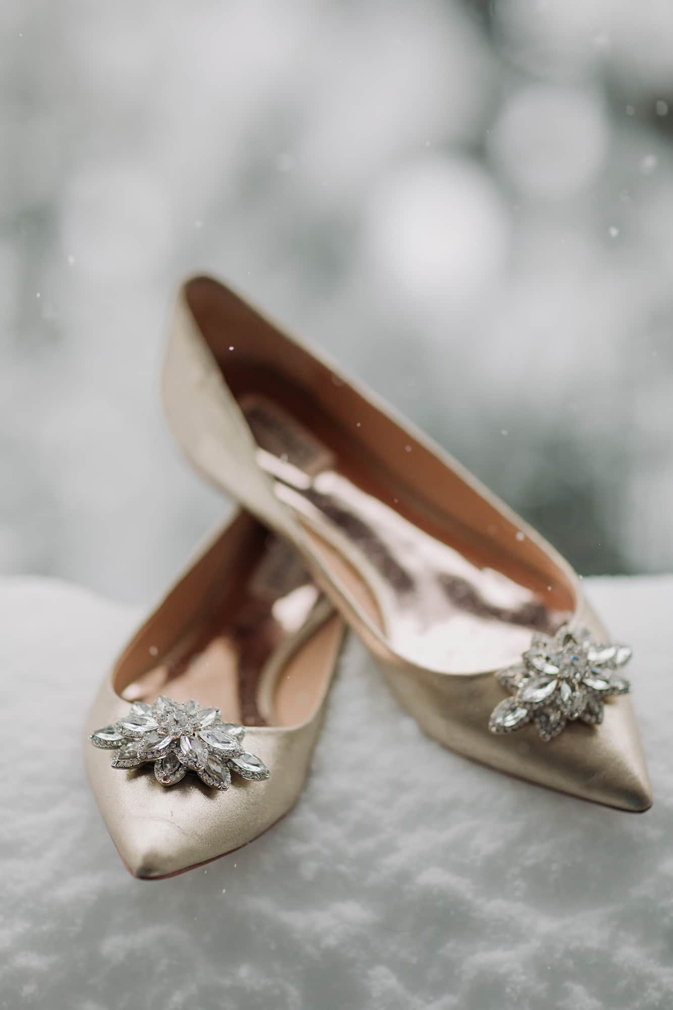 badgley mischka wedding shoes champagne flats