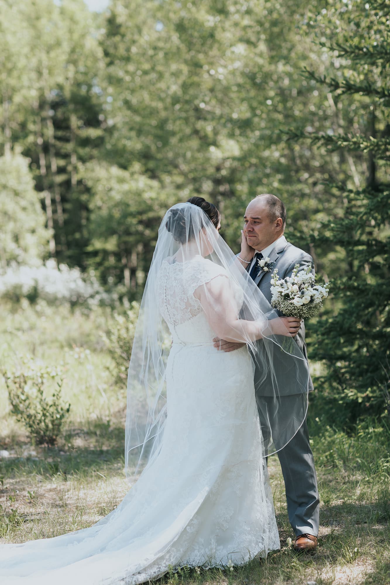 Rundleview Parkette Canmore wedding first look