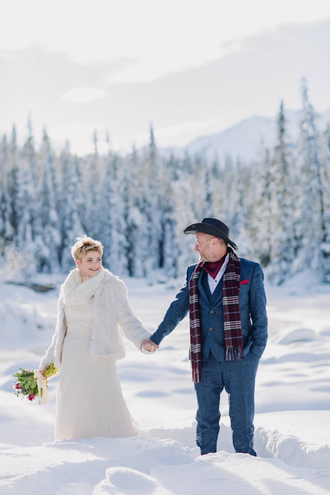 Emerald Lake Lodge Winter family New Years Eve Elopement